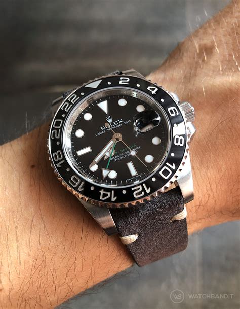 leather strap for rolex gmt master ii|rolex gmt master ii models.